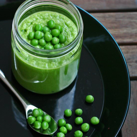 Avocado–Pea Soup with Wasabi