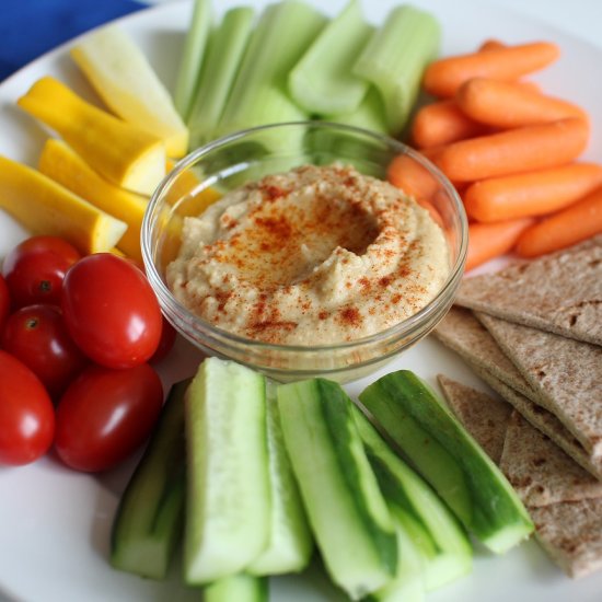 Homemade Hummus and Veggies