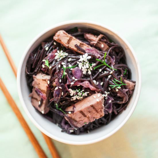 THAI PURPLE PASTA