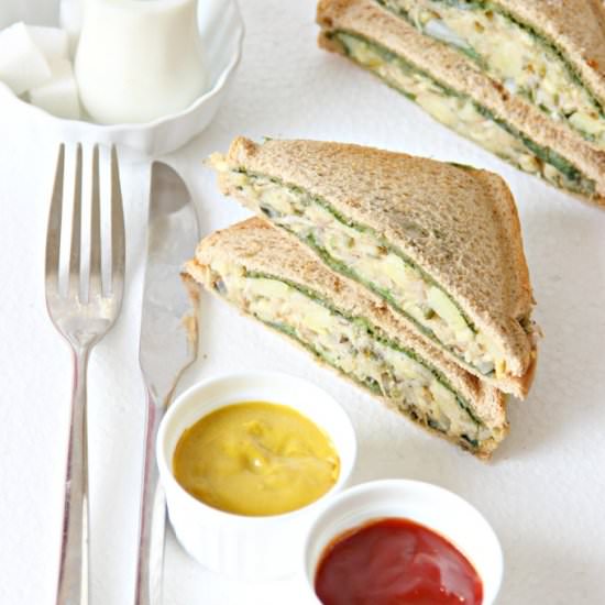 Grilled Beansprouts Sandwich