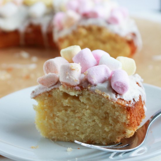 Lemon Cake with Mini Marshmallows