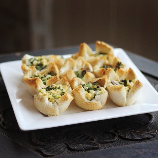 Asparagus and Mushroom Toast Cups