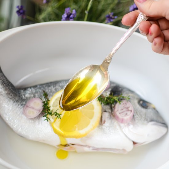 Fish Baked with Shallot & Wine