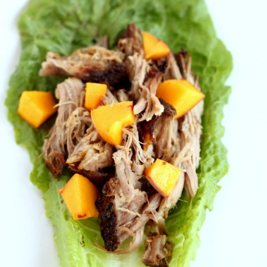 Paleo Garlic Roasted Pork Wraps