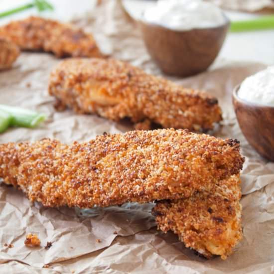 Quinoa Crusted Buffalo Strips