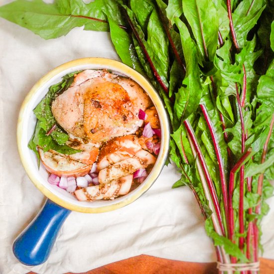 Rye Berry Salad & Grilled Chicken