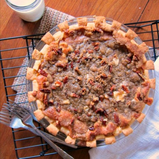 Peach Pecan Streusel Pie