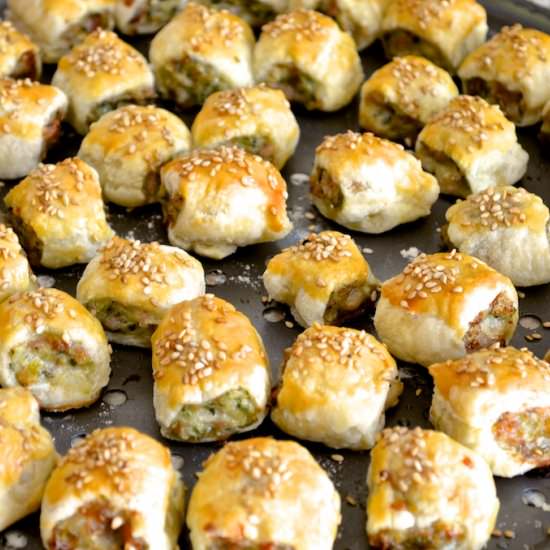 Thai chicken sausage rolls