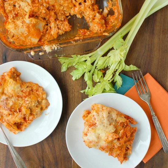 Cheesy Buffalo Chicken Lasagna