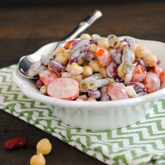 Three Bean Salad w/ Yogurt Dressing