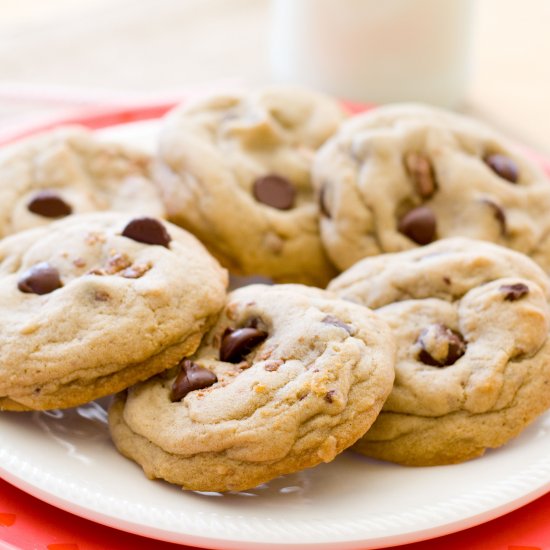 Dark Chocolate Chip Toffee Cookies