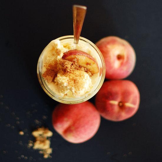 Bourbon Peaches & Vanilla Ice Cream