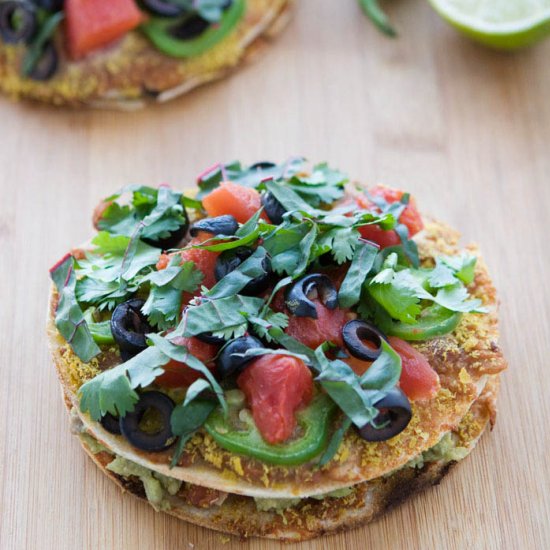 Vegan Mini Mexican Pizzas