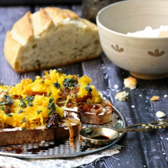 Roast Pumpkin Bruschetta