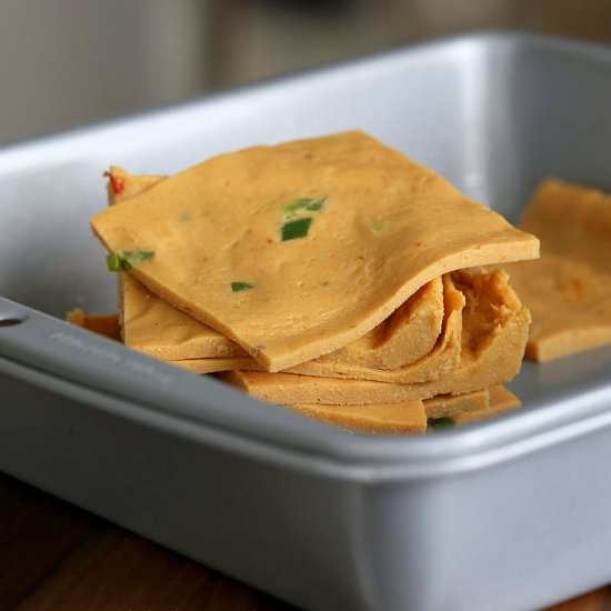 Vegan Nacho Cheese slices