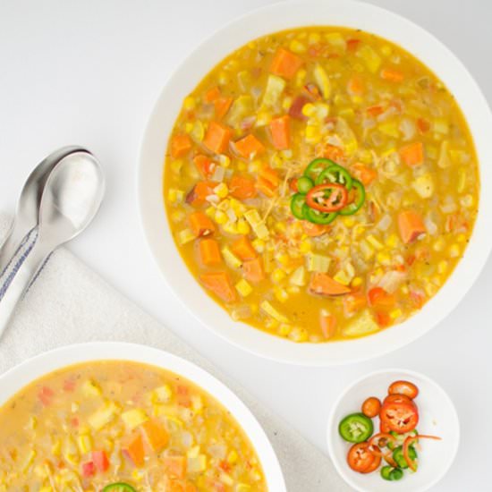 Vegan Corn & Squash Chowder