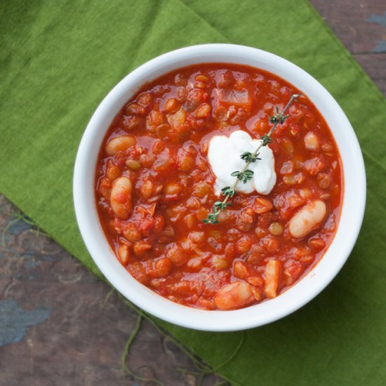 Vegan Veggie Lentil Chili