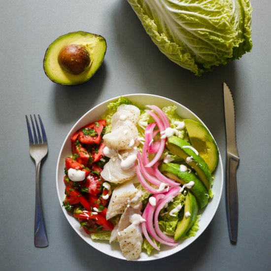 Baja Fish Taco Salad