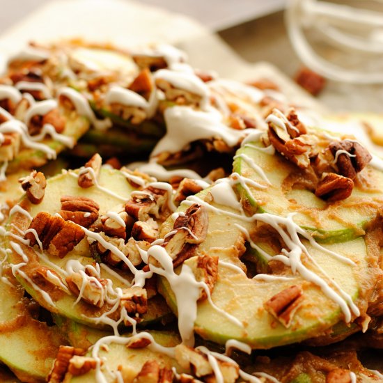 Salted Caramel Apple Nachos