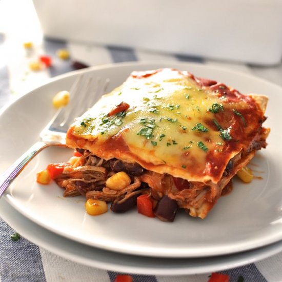 Mexican Lasagna Enchilada Stack