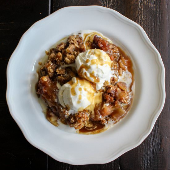 Apple Crisp with Coffee Caramel