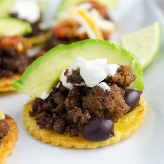 Crispy Beef Tostada Bites