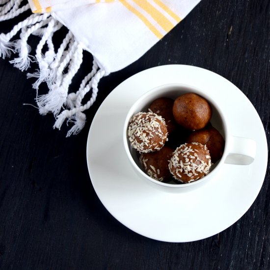 Almond Peanut Butter Rum Balls