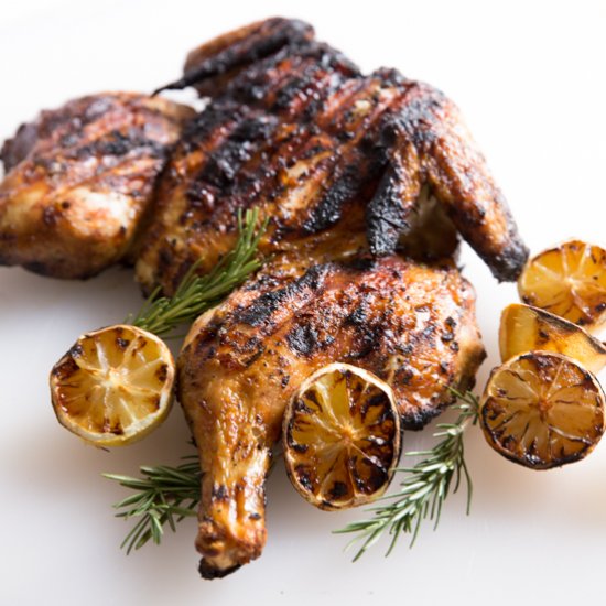 Grilled lemon + rosemary chicken