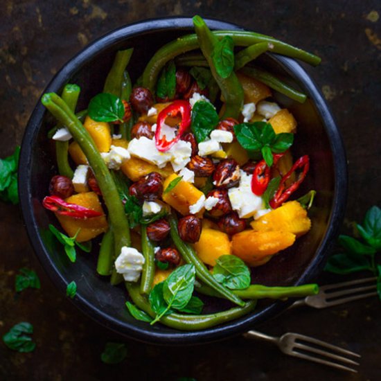 SPICY GREEN BEAN AND PUMPKIN SALAD