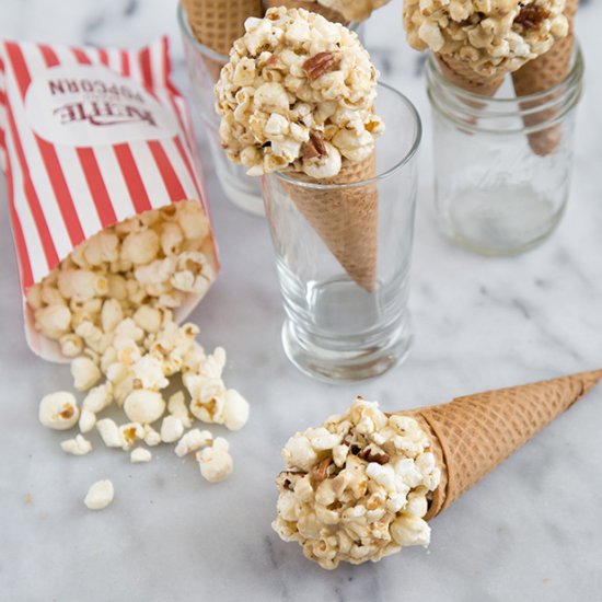 Maple Bacon Popcorn Cones