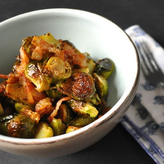 Easy Brussels Sprouts &  Bacon