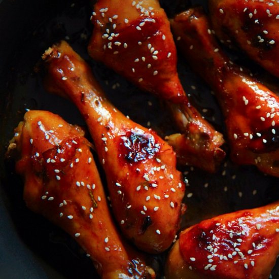 Honey teriyaki drumsticks