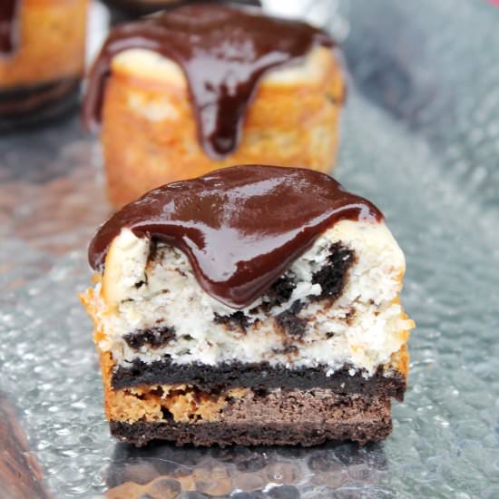 Mini Reese’s-Oreo Cheesecakes