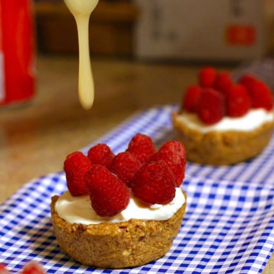 Raw Raspberry Honey-Nut Tart