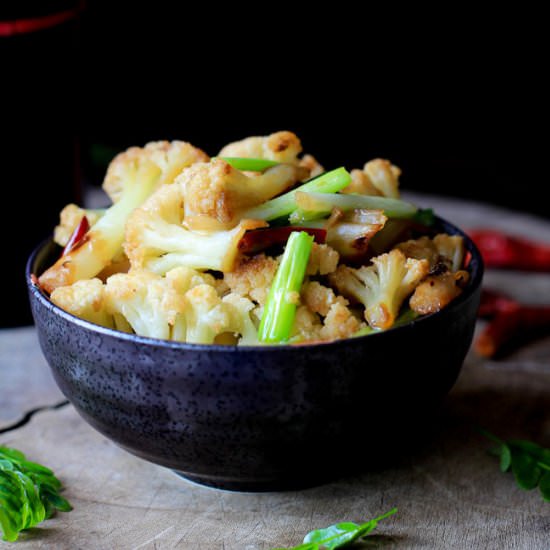 Dry Fried (Gan Bian) Cauliflower