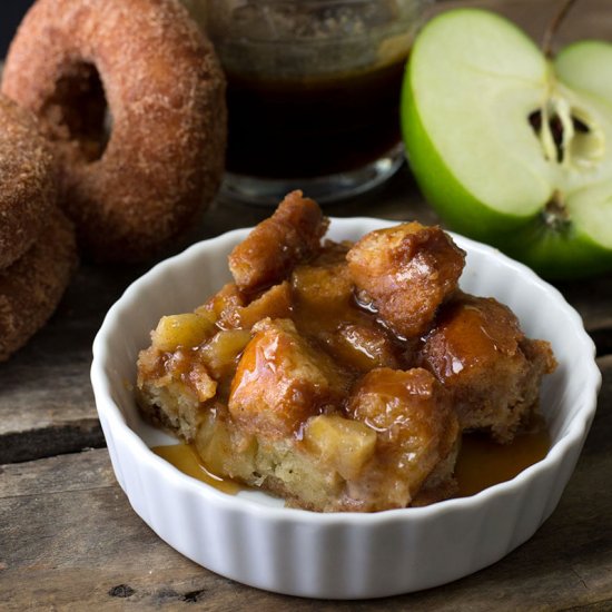 Apple Cinnamon Donut Bread Pudding