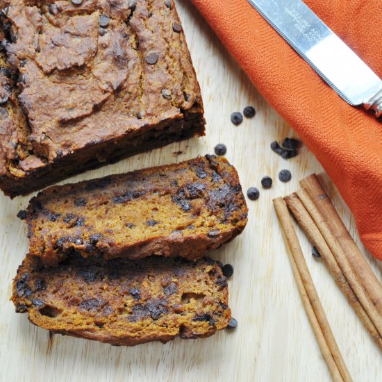 Vegan Pumpkin Chocolate Chip Bread