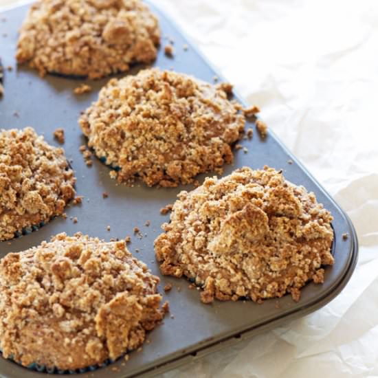 Hazelnut Coffee Stuffed Muffins