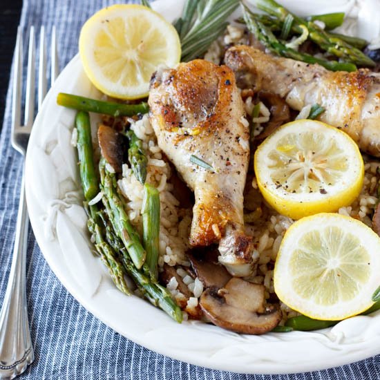 One Pot Lemon Chicken with Rice