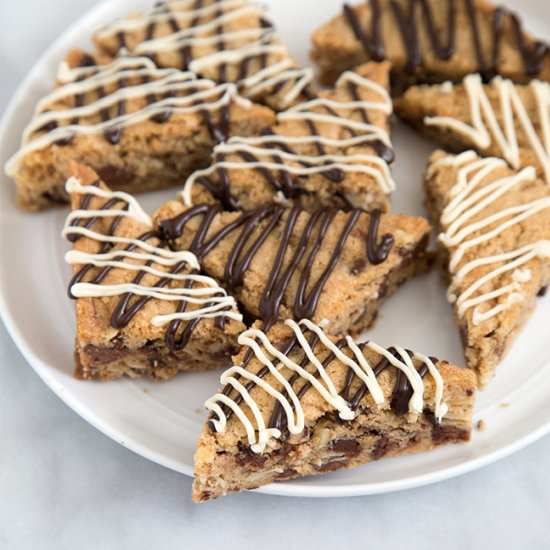 Toffee Chocolate Chip Cookie Wedges