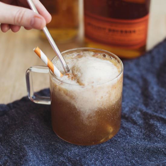 Peaches & Whiskey Ice Cream Float