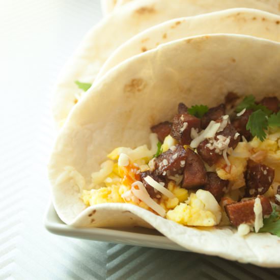 Chorizo Breakfast Tacos