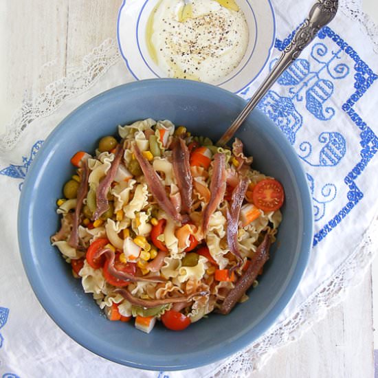 Ensalada de Pasta y Anchoas