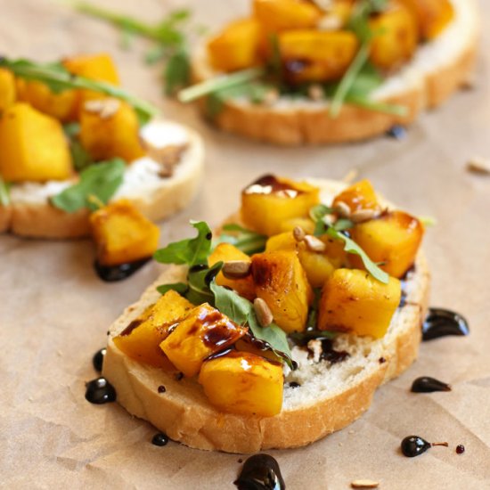 Honey Roasted Pumpkin Crostini