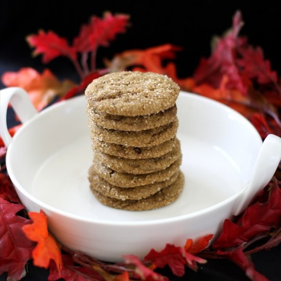 Pumpkin Gingersnap Cookies