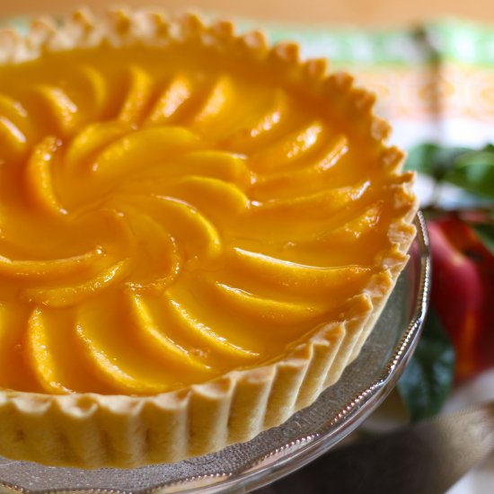 Thyme-Infused Peach Cheesecake Tart