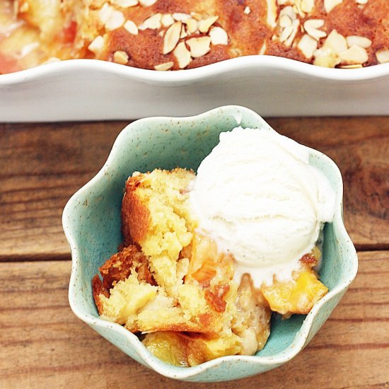 Peach + Almond Cobbler