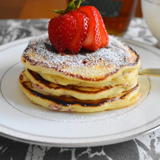 Strawberry Lemon Ricotta Pancakes