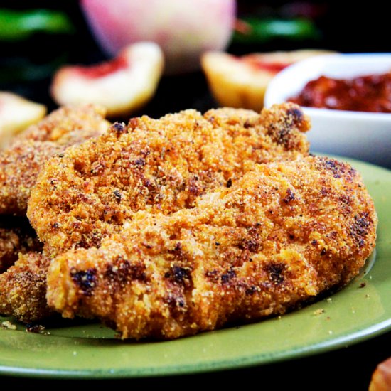 Baked Cajun Cornmeal Chicken Tender