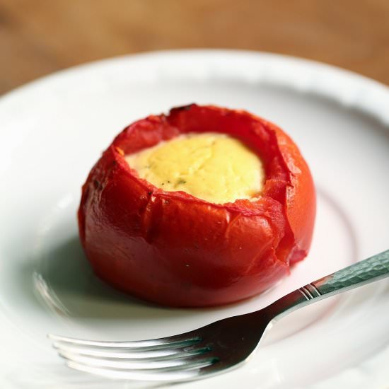 Baked Tomato with Ricotta